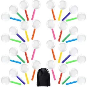 Eh0817-f Elcoho 32 Pack Magnifying Glasses For Young People Plastic Colorful Glass