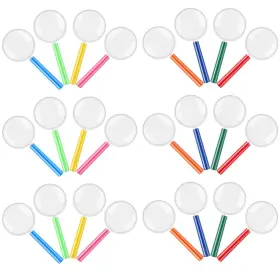 Eh2327 Elcoho 24 Pack Colorful Magnifying Glasses With 8 Colors Plastic 3x Glass