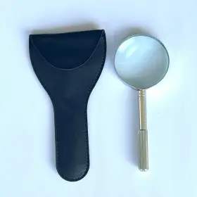 Mcm-2.5c Electro-optix Inc. Magnifier.com 3.5x Glass Lens All Metal Handle Handheld Reading And Inspection Case