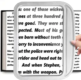 Enysaon 445006755791 Page Magnifying Glass For Reading Handheld Lightweight Magnifier Full Book