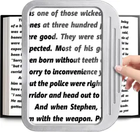 Enysaon 744759294968 5x Page Magnifying Glass For Reading Handheld Lightweight Magnifier Full Book Pa
