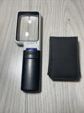 1511-3 Eschenbach Mobilux Hand Held Led 3.5x 10 D 250 Magnifying Glass - Made Germany