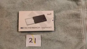 152110 Eschenbach Portable Thin Lighted Loupe Easy Pocket Black - Germany