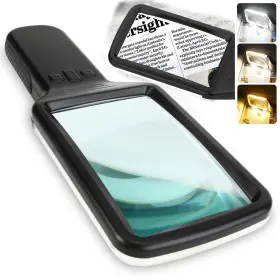 Evesvo S102dc 15x Magnifying Glass With Light For Reading Real Lens 3 Color Modes D