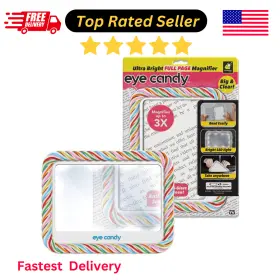 16251 Eye Candy Ultra-bright Full-page Magnifier As Seen On Tv Magnifies Up To 3x