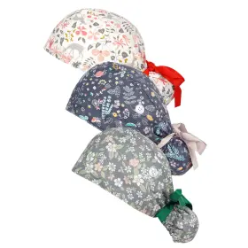B092jgf4t2 Fadachy Womens Scrub Cap Ponytail Holder Surgical Nurse Long Hair Buttons