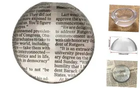 Faith Life 799123305719 3.9 Inch Magnifying Glass Dome Paperweight Photography Decoration 5x Optical