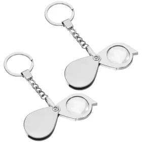 708322 Fdclixuvol 2 Pcs 20x Pocket Magnifying Glass Rotating Jewelers Loupe Folding Small Magn