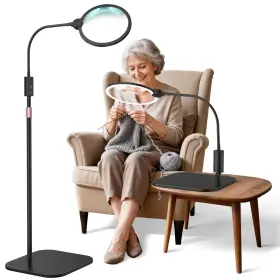 Fmho Mgwl001 Magnifying Glass With Light And Stand 10x Large 7ftft For Rea
