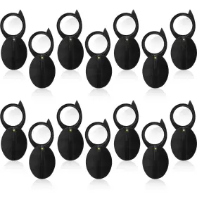 Magnifiers-01 Frienda 10 Pieces 10x Folded Pocket Magnifier Mini Glass Handheld Black