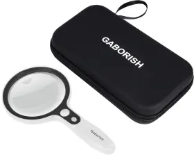 6913-a Gaborish Large Magnifying Glass With 37 Led Light And Case 10x 20x 45x Handheld Illum