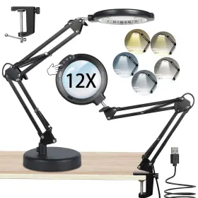 Gb-magnifiers-desktop4 Gaborish 12x Large Magnifying Glass With Light And Stand Lighted Wit