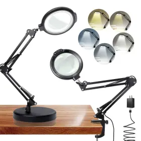 W8919-us Gaborish 12x Large Magnifying Glass With Light And Stand 5.2 Inch Magnifier 5 Co