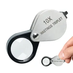Gem-394 Gain Express Jewelers Loupe 10x Magnification Jewelry Loop Foldable Magnifier Has