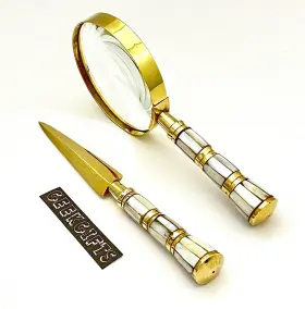 Gg0431 Geekgifts Magnifying Glass Mother Of Pearl And Letter Opener Set Magni