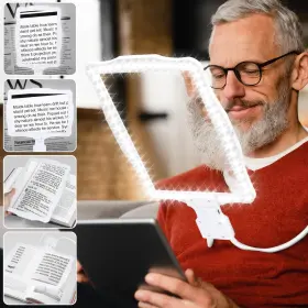Gsmg-1 Glowsky Hands Free Magnifying Glass For Reading Full Book Page Magnifier With 50 Ultr