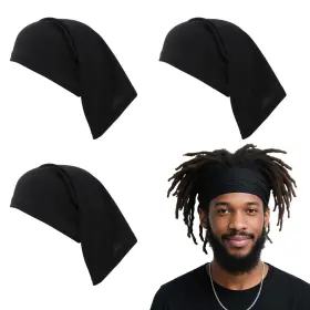 718240 Guduling 4pcs Dreads Cap Loc Sock Dreadlock Caps For Men Soft And Comfortable Tube