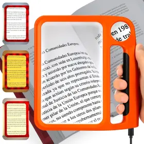 Gu-fx-sc5x-o Guoubuo Led 5x Page Magnifier For Reading Lightweight Magnifying Glasses With Fresnel L