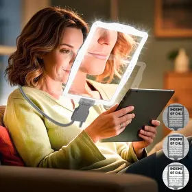 Guvop 705353442902 10x Hands-free Magnifying Glass With Light Large Full-page Magnifier For Readin