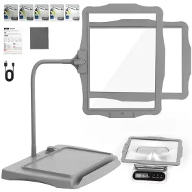 B0dlkpwzxm Guvop 10x Rechargeable Magnifying Glass With Light And Stand 50 Led Stepless Dimma