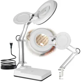 Gynnx 704090726092 Magnifying Glass With Light And Clamp 10x Lighted Lamp Led D