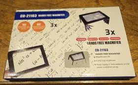 Cd-21163 Hands Free Magnifier 3x New In Box Black Usb Power Cord Included