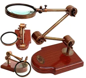 Hanzla Collection 161138538552 Antique Desk Magnifier Moveable Lens Kelvin And Hugnes London Marine Adjustable