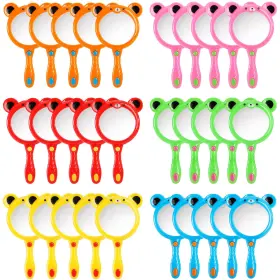 Hi-magnifier-6c-30p Hiceeden 30 Pcs Magnifying Glasses For Kids 5x Plastic Colorful Magnifier Shatt