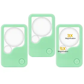 Hongut 759973764319 Pocket Lighted Magnifying Glass 3x 5x Battery Powered 3 Pack For Reading