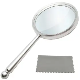 Hsmg58sl Hoplex Handheld Magnifying Glasses 5x Reading Magnifier With Shatterproof Metal Hand