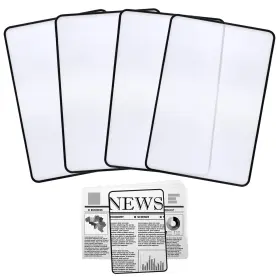 Llp20230504112 Hoydate 4pcs Page Magnifying Sheet 3x Lightweight Optical Plastic Fresnel Lens Bookma