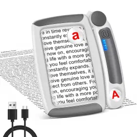 Hqm19b0325scfdj Hqgzql 5x 10x 45x Magnifying Glass With Light Rechargeable For Read
