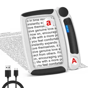 Hqm19b0724scfdj Hqgzql 5x 10x 45x Magnifying Glass With Light Rechargeable For Read