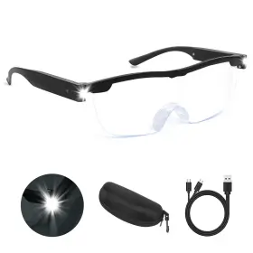 Hqm19b1008tdfdj Hqgzql Magnifying Glasses With Light 200% Magnification Usb Rechargeable Led