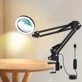 Hqm19h0401fdj Hqgzql 10x Magnifying Glass With Light Clip On Mganifier 3 Color Modes 56