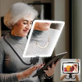 Hqm46250219gbfdj Hqgzql 5x Large Rechargeable Magnifying Glass For Reading With Light Hands-free Nec