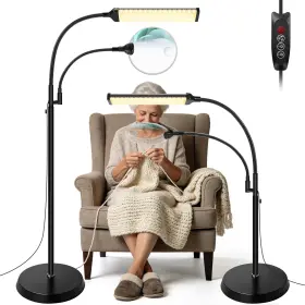 Hqgzql Hqm60251108ldfdj 10x 30x Floor Magnifying Glass With Light And Stand 98 Led Adjustable