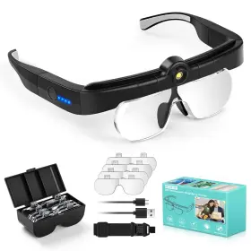 Hqm60h250916fdj Hqgzql Magnifying Glass With Lights Headband Hands Free Glasses For Clos