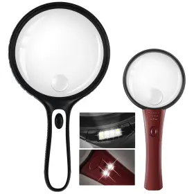 Huiboer 797422591918 Hd Magnifying Glass With Light 10x 20x Handheld Magnifier Set Led Lamp P