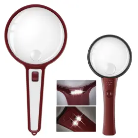 Huiboer 797422591949 Hd Magnifying Glass With Light 5x 15x Handheld Magnifier Set Led Lamp Pe