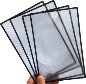 4magnifiers Hymaome 4pcs Page Magnifier For Reading 3x Magnifying Lens Sheet/bookmark Flat Magnifie