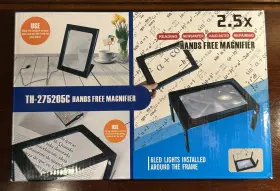 Icaicoyo Th-275205b Hands Free Magnifier - 2.5x 12 Led Lights Installed Around The Frame
