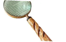 20324 India Handicrafts Natural Bone Swirl Design Handle Brown 10 Inch