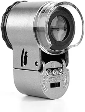 Mag-glg-107-ous Ipenny Mini Magnifying Glass 50x Handheld Pocket Magnifier With Built-in Uv And Led