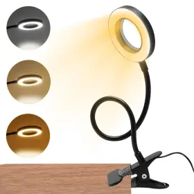 17303580458083 Jianwei 5x Magnifying Glass With Light 3 Color Modes Led Lighted Desk Lamp Usb Powe