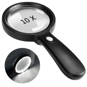 Lyc-001 Jmh Magnifying Glass With Light 10x Handheld Large 12 Led Illumi