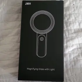X002vpm4mf Jmh Magnifying Glass With 18 Led Light Portable Black/white