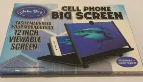 Bigscr-12inf John Boy Cell Phone Big Screen - 12-inch Magnifier With Durable &