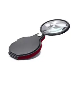 Jorcedi 630282657977 8 X Glass Lens Pocket Magnifier With Leather Pouch Folding Magnifying Tool Po