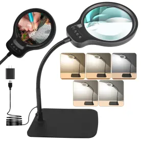 Juaxjttsfdj-20250110 Juoifip 10x 30x Magnifying Glass With Light And Stand For Reading Hands Free Magnify